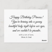 Gelukkige verjaardag Moderne kalligrafie fotokaart Briefkaart (Achterkant)