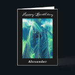 Gelukkige Verjaardag Moderne Kunst Tropische Bomen Kaart<br><div class="desc">Happy Birthday Modern Artsy Coconut Tree Tropical Kaart heeft een prachtige kunstzinnige kokospalmboom met kokosnoten. Vervang informatie door die van jou en geef die speciale persoon in je leven. Foto door Denise Bennerson,  fotografe</div>