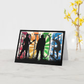 Gelukkige Verjaardag moderne man Kaart (Gele Bloem)