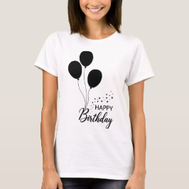 Gelukkige Verjaardag Moderne Typografie Stijlvolle T-shirt