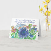 Gelukkige Verjaardag Moeder Daisy Hydrangea Rose B Kaart (Gele Bloem)