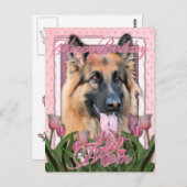 Gelukkige Verjaardag Moeder - Duitse Herder - Kans Briefkaart (Voorkant / Achterkant)