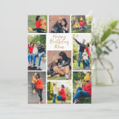 Gelukkige Verjaardag Moeder Fotocollage van Dochte Kaart (Staand voorkant)