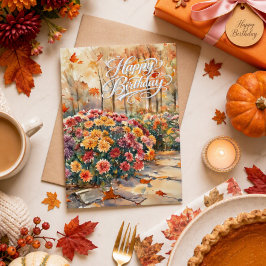 Gelukkige verjaardag Moeder Herfstseizoen Moeder B Kaart