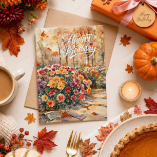 Gelukkige verjaardag Moeder Herfstseizoen Moeder B Kaart