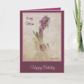 Gelukkige verjaardag moeder Hyacinth en Dragon Fly Kaart (Voorkant)