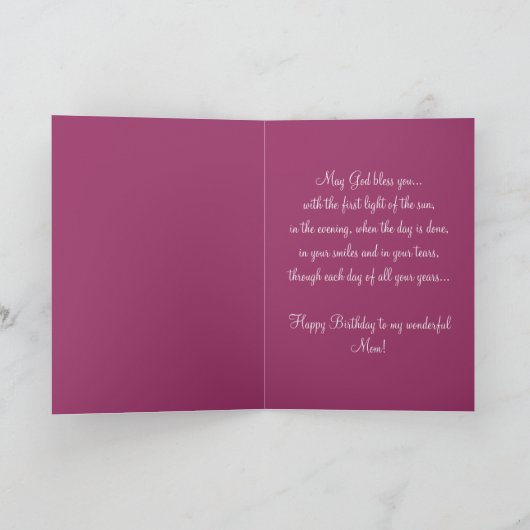 Gelukkige verjaardag moeder Hyacinth en Dragon Fly Kaart (Binnen)