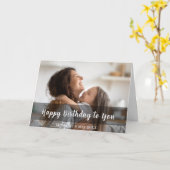 Gelukkige Verjaardag Moeder Modern Script Ontwerp Kaart (Gele Bloem)