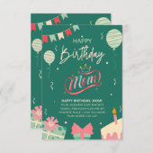 Gelukkige Verjaardag Moeder - Oprechte Boodschap v (Voorkant / Achterkant)