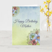 Gelukkige Verjaardag Moeder,  Pastel Bloemen Kaart (Gele Bloem)