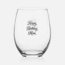 gelukkige verjaardag moeder wijnglas