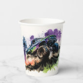 Gelukkige verjaardag Monster Truck Smash Crash Boy Papieren Bekers (Achterkant)