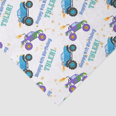 Gelukkige Verjaardag, Monster Trucks Naam/Leeftijd Tissuepapier (Detail)