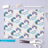 Gelukkige Verjaardag, Monster Trucks Naam/Leeftijd Tissuepapier (Craft)