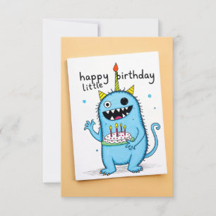 Gelukkige verjaardag monsterkaart