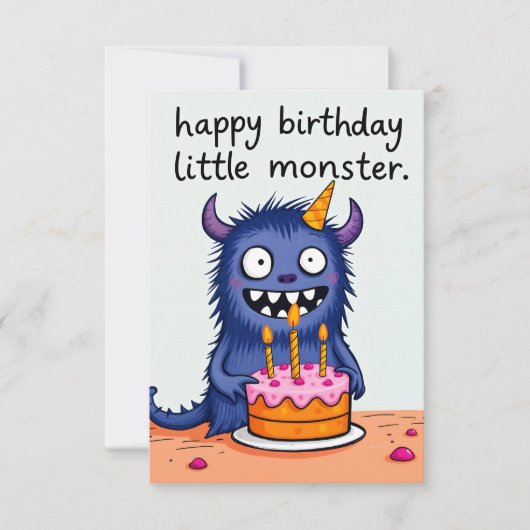 Gelukkige verjaardag monsterkaart (Voorkant)