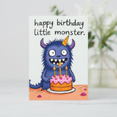 Gelukkige verjaardag monsterkaart (Staand voorkant)