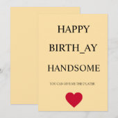 GELUKKIGE VERJAARDAG MOOIE GRAPPIGE KAART (Voorkant / Achterkant)