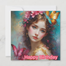 GELUKKIGE VERJAARDAG ~ Mooie jonge vrouw ~