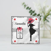 Gelukkige Verjaardag mooie Lady verjaardagskaart Feestdagenkaart (Staand voorkant)