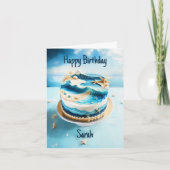 Gelukkige Verjaardag Mooie Ocean Beach Verjaardags Kaart (Voorkant)