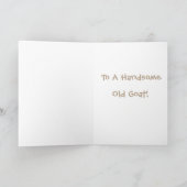 Gelukkige Verjaardag Mooie Oude Geit Kaart (Binnen)