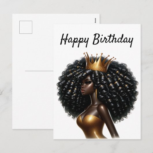 Gelukkige Verjaardag Mooie Sista Black Girl Magic  Feestdagenkaart (Voorkant / Achterkant)