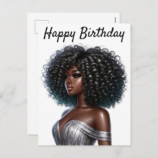 Gelukkige Verjaardag Mooie Sista Black Girl Magic  Feestdagenkaart (Voorkant / Achterkant)