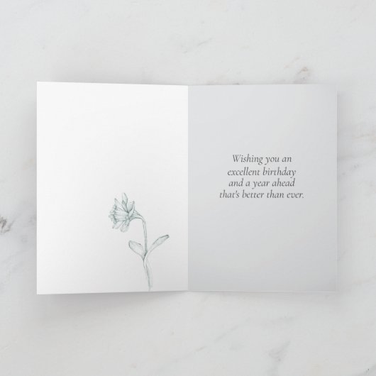 Gelukkige Verjaardag Mooie Vriend Daffodil Bloem Kaart (Binnen)