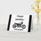 Gelukkige verjaardag motorkaart gepersonaliseerd kaart (Gele Bloem)