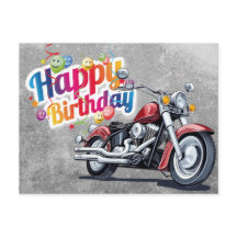 Gelukkige verjaardag! motorrijder