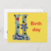 Gelukkige Verjaardag Mozaïek Horizontale Cust. Bri Briefkaart (Voorkant / Achterkant)