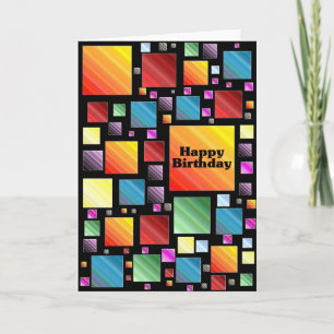 Gelukkige Verjaardag Mozaïek Kaart