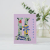 Gelukkige Verjaardag Mozaïek Verticale Cust. Brief Briefkaart (Staand voorkant)