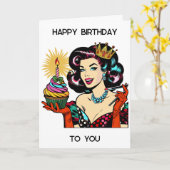 Gelukkige Verjaardag Mr. (vul in naam) Flirty Verj Kaart (Gele Bloem)