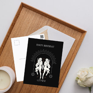 Gelukkige verjaardag Mystic Tweeling Horoscoop Briefkaart