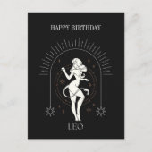 Gelukkige Verjaardag Mystiek Leo Zodiac Horoscoop Briefkaart (Voorkant)
