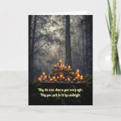 Gelukkige Verjaardag Mystieke Kaarsen in het Bos Kaart (Voorkant)