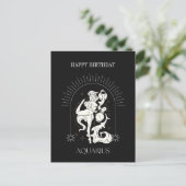 Gelukkige Verjaardag Mystieke Waterman Sterrenbeel Briefkaart (Staand voorkant)