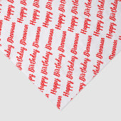 Gelukkige Verjaardag NAAM Custom Tissuepapier (Detail)