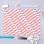 Gelukkige Verjaardag NAAM Custom Tissuepapier (Craft)