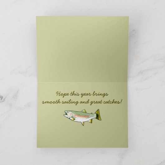 Gelukkige Verjaardag Naam  Regenboog Forel Kaart (Binnen)