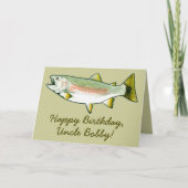 Gelukkige Verjaardag Naam  Regenboog Forel Kaart (Voorkant)