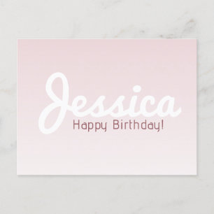 Gelukkige verjaardag,  naam   Roos Ombre Briefkaart
