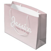 Gelukkige verjaardag,  naam | Roos Ombre Groot Cadeauzakje (Achterkant Gekanteld)