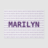 Gelukkige verjaardag! Naam Sjabloon Paarse Tissuepapier (Voorkant)