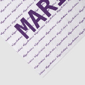 Gelukkige verjaardag! Naam Sjabloon Paarse Tissuepapier (Detail)