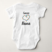 Gelukkige Verjaardag Nana Leuke Aangepaste Geperso Romper (Achterkant)