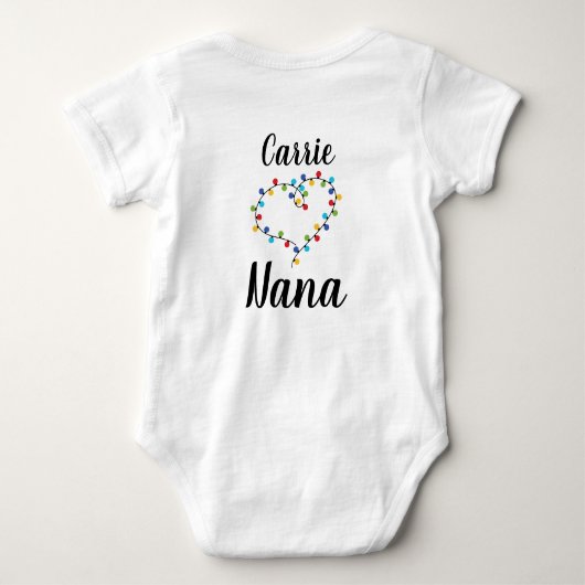 Gelukkige Verjaardag Nana Leuke Aangepaste Geperso Romper (Achterkant)