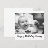 Gelukkige verjaardag Nancy Aankondiging (Voorkant / Achterkant)